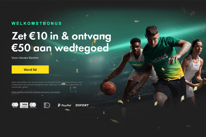 Tot €50 gratis wedkredieten bij Bet365 Tot €50 gratis wedkredieten bij Bet365