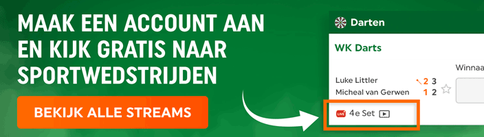 Darten livestream bij TOTO: gratis PDC darts kijken? Darten livestream bij TOTO: gratis PDC darts kijken?
