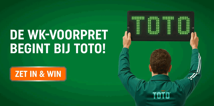 TOTO Welkomstbonus: Win 50x je inleg op Oranje TOTO Welkomstbonus: Win 50x je inleg op Oranje
