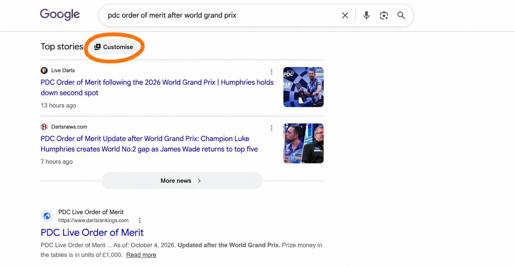 Customise Preferred Sources Tool Google